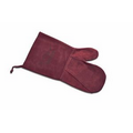 Suede Mitt, Laser Engraved, Washable (Burgundy)